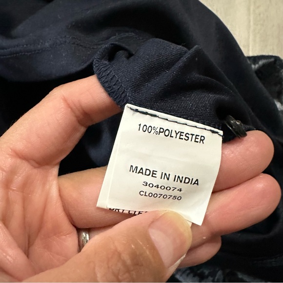 Zapelle Eshakti Houndstooth Burnout Velvet Blue Dress Sz 14 - Picture 5 of 9